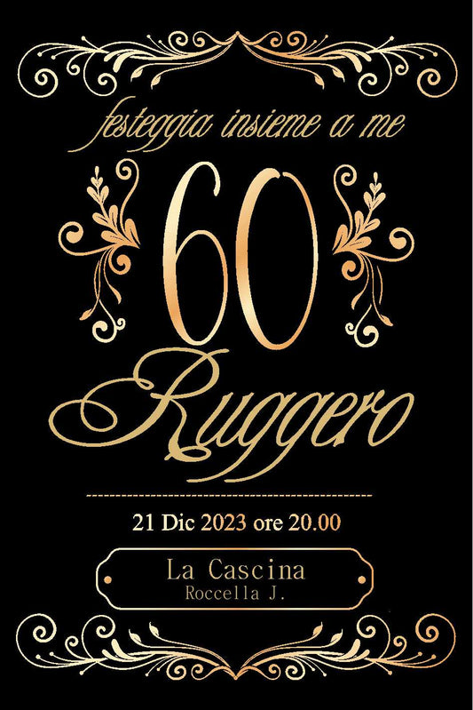 invito vintage 60 anni